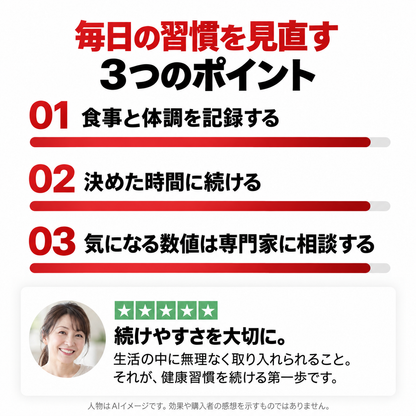 グルコバランス7 紹介画像6・人物はAIイメージ